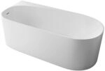 Bernstein Freistehende Badewanne ONDA CORNER Acryl Wei&szlig; Gl&auml;nzend Einbau Links