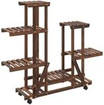 vidaXL Blumenst&auml;nder mit Rollen 95x25x101 cm Massivholz Tanne 362863
