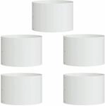 vidaXL Pflanzenring 5 Stk Wei&szlig; 30 x 30 x 20 cm Kaltgewalzter Stahl 873595