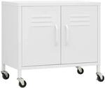 vidaXL Lagerschrank Wei&szlig; 60x35x56 cm Stahl