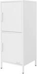 ML-Design Aktenschrank 40x101,5x40 cm Wei&szlig; aus Stahl mit 2 T&uuml;ren
