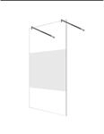 Glaszentrum Hagen 98x200cm Freistehende Dusche 2x Halter Satin Mitte