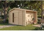 Weka Holz-Gartenhaus Killarney Satteldach Natur Unbehandelt 361 cm x 313 cm