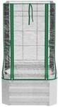 Outsunny Hochbeet 3-tlg-Set Verzinkter Stahl Kunststoff 53L x 53B x 90H cm Silber