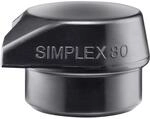 Halder Simplex Ersatzeinsatz Gummikomposition mit Standfu&szlig; Schwarz 80mm