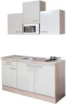 Flex-Well Exclusiv Singlek&uuml;che Orlando 150 cm breit Kaschmir Glanz-Sonoma Eiche