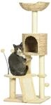 PawHut Kratzbaum 116 cm mit Katzenh&ouml;hle Spielball f&uuml;r Katzen bis 5 kg