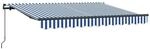 vidaXL Einziehbare Markise Blau 250 x 200 cm Stoff 3329352