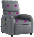 vidaXL Massagesessel Relaxsessel Grau Kunstleder 3206118