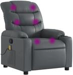 vidaXL Massagesessel Relaxsessel Grau Kunstleder 3206905