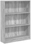 vidaXL B&uuml;cherregal Grau Sonoma 80x24x109 cm Holzwerkstoff 857840