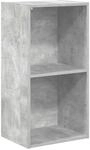 vidaXL B&uuml;cherregal 2 F&auml;cher Betongrau 40x30x76,5 cm Holzwerkstoff 800931