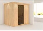 Karibu Sauna Finja LED-Dachkranz Natur