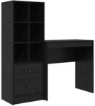 vidaXL Schreibtisch mit Schubladen 2-Tlg Schwarz Eichen-Optik 3337314
