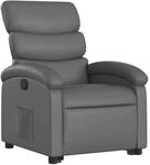 vidaXL Relaxsessel mit Aufstehhilfe Grau Kunstleder Modell 6