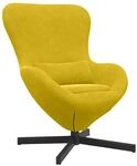 vidaXL Eiersessel Gelb 63 x 73 x 90 cm Samt 42002763
