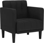 vidaXL Sessel mit Armlehnen Schwarz 53 cm Stoff 4100545