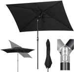 Sekey Aluminum Kurbelschirm Sonnenschirm mit Aluminium Mast 300 x 200 cm