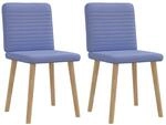 vidaXL Esszimmerst&uuml;hle 2 Stk Jeansblau Stoff 4101154