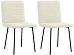 vidaXL Esszimmerst&uuml;hle 2 Stk Creme Samt 4101142