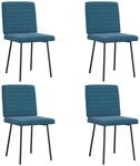 vidaXL Esszimmerst&uuml;hle 4 Stk Blau Samt 3315266