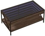 vidaXL Couchtisch mit Infinity-LED Braun Eichen-Optik 90x50x38 cm 847711