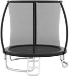 Costway Trampolin Outdoor &Oslash;244 cm mit Metallrahmen f&uuml;r Kinder Schwarz
