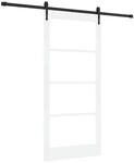 vidaXL Schiebet&uuml;r ORKDAL Wei&szlig; 93 x 202 cm Massivholz Kiefer und Glas 3332484