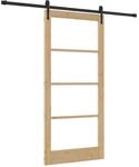 vidaXL Schiebet&uuml;r ORKDAL Natur 93 x 202 cm Massivholz Kiefer und Glas 3332483