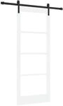 vidaXL Schiebet&uuml;r ORKDAL Wei&szlig; 83 x 202 cm Massivholz Kiefer und Glas 3331942