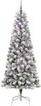vidaXL K&uuml;nstlicher Klappbarer Weihnachtsbaum Gr&uuml;n und Wei&szlig; 210 cm 3395610