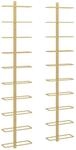 vidaXL Wand-Weinregale f&uuml;r 10 Flaschen 2 Stk. Golden Metall