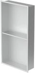 LuxeBath Wandnische Doppel Edelstahl 30x60x10cm Silber Duschnische Einbauregal