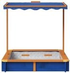 Teamson Kids Gro&szlig;er Garten Sandkasten aus Holz mit Deckel und Baldachin