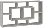 vidaXL Wandregal mit 8 F&auml;chern Betongrau 342590