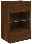 vidaXL TV-Wandschrank mit LED-Leuchten Braun Eichen-Optik 40x30x60,5cm