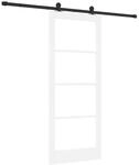 vidaXL Schiebet&uuml;r ORKDAL Wei&szlig; 83 x 202 cm Massivholz Kiefer und Glas 3332138