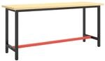 vidaXL Werkbankgestell MattSchwarz und MattRot 170x50x79 cm Metall