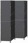 vidaXL Raumteiler Schwarz 195 x 180 cm Poly-Rattan 42003672