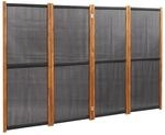 vidaXL 4 Tlg Raumteiler Schwarz 280x180 cm 319180