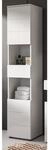 Inn.Furn Badezimmer Hochschrank in Wei&szlig; Hochglanz 38 x 190 cm Larik