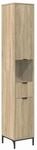 vidaXL Badezimmerschrank mit Speicher Sonoma-Eiche 31,5 x 33 x 190 cm 883406