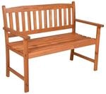 DELUKE Gartenbank TORBEN 2-Sitzer 110cm Breit Akazie Natur Terrassenbank...