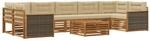 vidaXL Outdoor-Sofagarnitur mit Kissen 8 Stk Natur und Beige 3383141