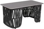 MCW Loungetisch P90 Seilgeflecht Sinterstein 43x90x45cm Anthrazit Platte Grau