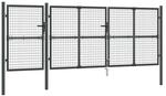 vidaXL Mesh-Gartentor Anthrazit 400x175 cm Verzinkter Stahl 154546