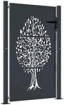 vidaXL Gartentor Anthrazit 105x130 cm Stahl Baum-Design 153156