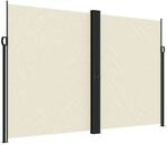 Furnicato Seitenmarkise Ausziehbar 220x1000 Cm Creme Wasserfest Uv-best&auml;ndig...