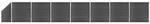 vidaXL Zaunelement Set WPC 1311x 105-186 cm Schwarz 3070443
