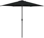 furnicato Sonnenschirm mit Aluminium-Mast 270x246 cm Schwarz